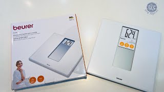 BEURER DIGITAL FIBER BATHROOM SCALE PS-160 UNBOXING - ASMR