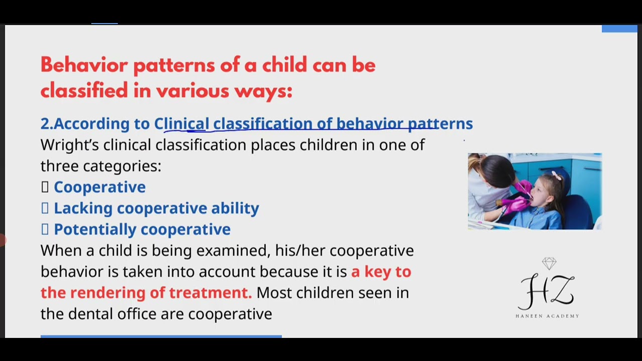 Pedodontics 5th lec 4 Classifying Children's Cooperative Behavior ( part 1 )💙