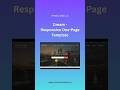 Responsive one-page Website Using HTML CSS And JavaScript