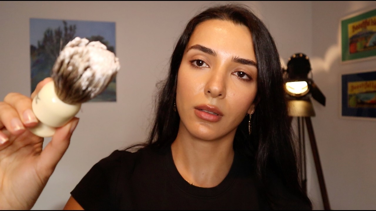 Relaxing Barber ASMR - Shave & Hair Trim (Soft Speaking POV)