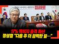 17% 찍히자 충격 확산 장성철 “다음 주 더 끔찍한 일…”