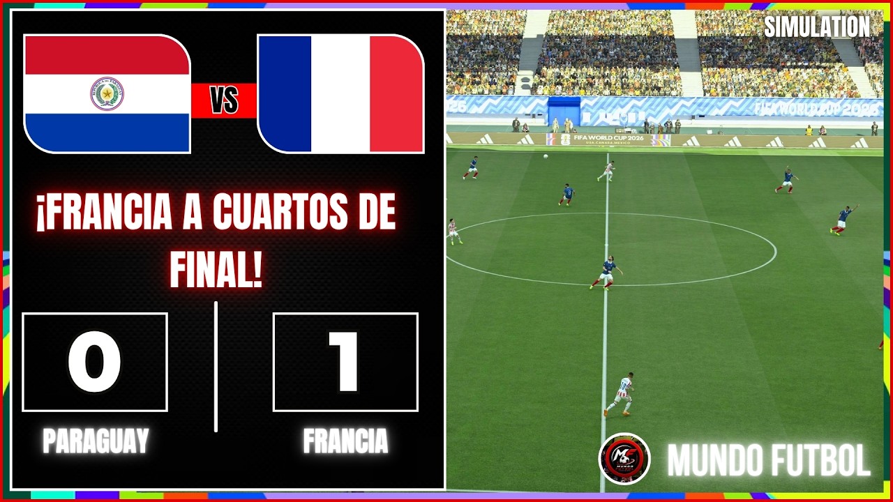 ¡FRANCIA A CUARTOS DE FINAL! Victoria agónica 1-0 ante un Paraguay heroico 😱 (Gameplay