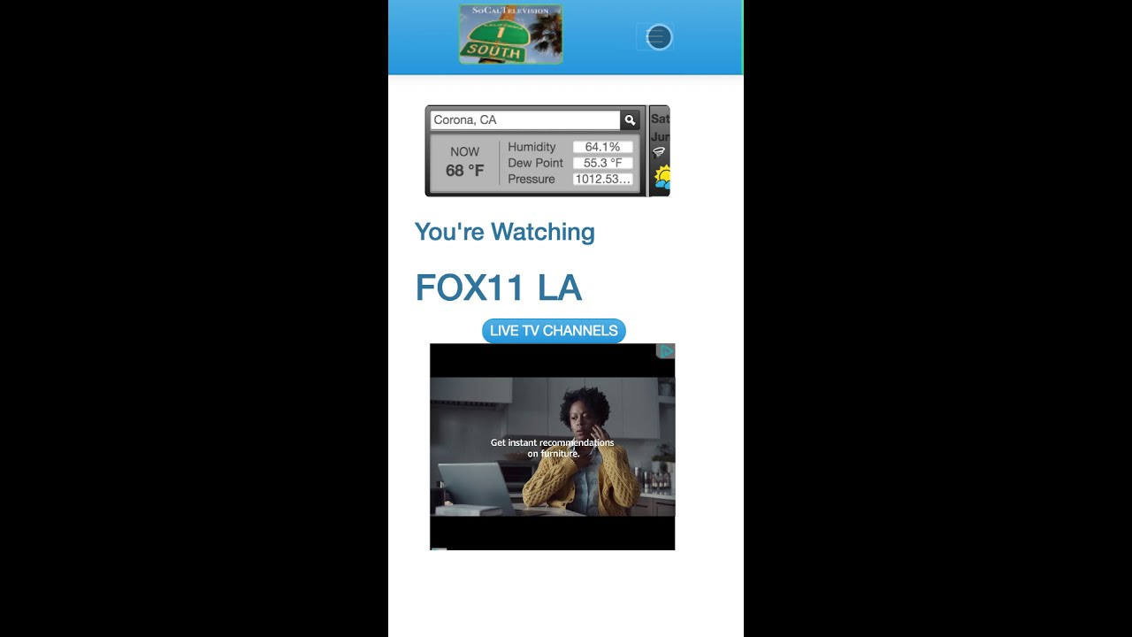 SoCalTelevision.com APP screencast