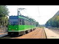 Tramvaiul V3A-93 091 pe linia 23 părăsind statia "Pod Lacuri"