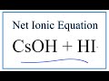 Net Ionic Equations and Spectator Ions
