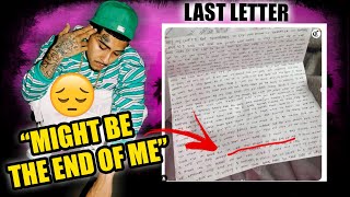 Money Sign Suede Felt The End Coming In Letter "I Dont Know If Im Good, Anything Could Happen 2 Me"