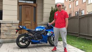 #1 тюнинг suzuki gsxr 600 2015 устанавливаем трубу М4''GP'' видео Тюнинг выхлопной системы Suzuki