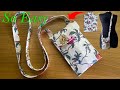 DIY Cell Phone Bag | Quilting mini Cross Bag | Mobile Pouch Making with One Piece of Cloth | Purse