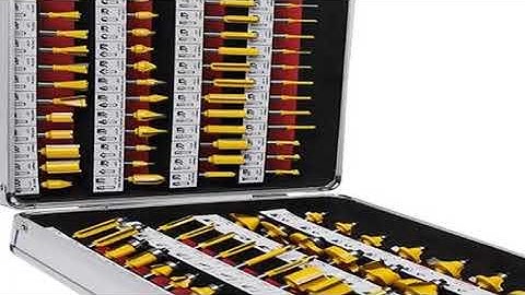 ALLSOME 100Pcs/Set 1/4 Inch Shank Tungsten Carbide Router Bit Woodworking Milling Cutter H