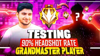 90% 😳 Hs Rate Grandmaster Player Cheated Us 😡 For NG Guild Test - Garena Free Fire
