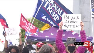 Trump supporters, Black Lives Matter protesters stage dueling Bend rallies