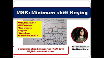 Unit 5 L9 | MSK | Minimum shift Keying in  communication Engineering| Minimum shift Keying