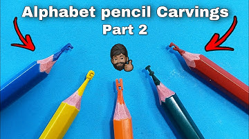 Alphabet part-2 | F to J | Pencil carving | RS pencils  #pencilcarvings #begginers