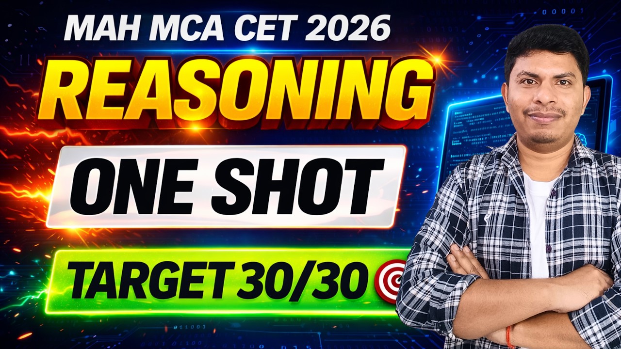 Reasoning One Shot for MAH MCA CET 2026 💡 Complete Preparation in One ...