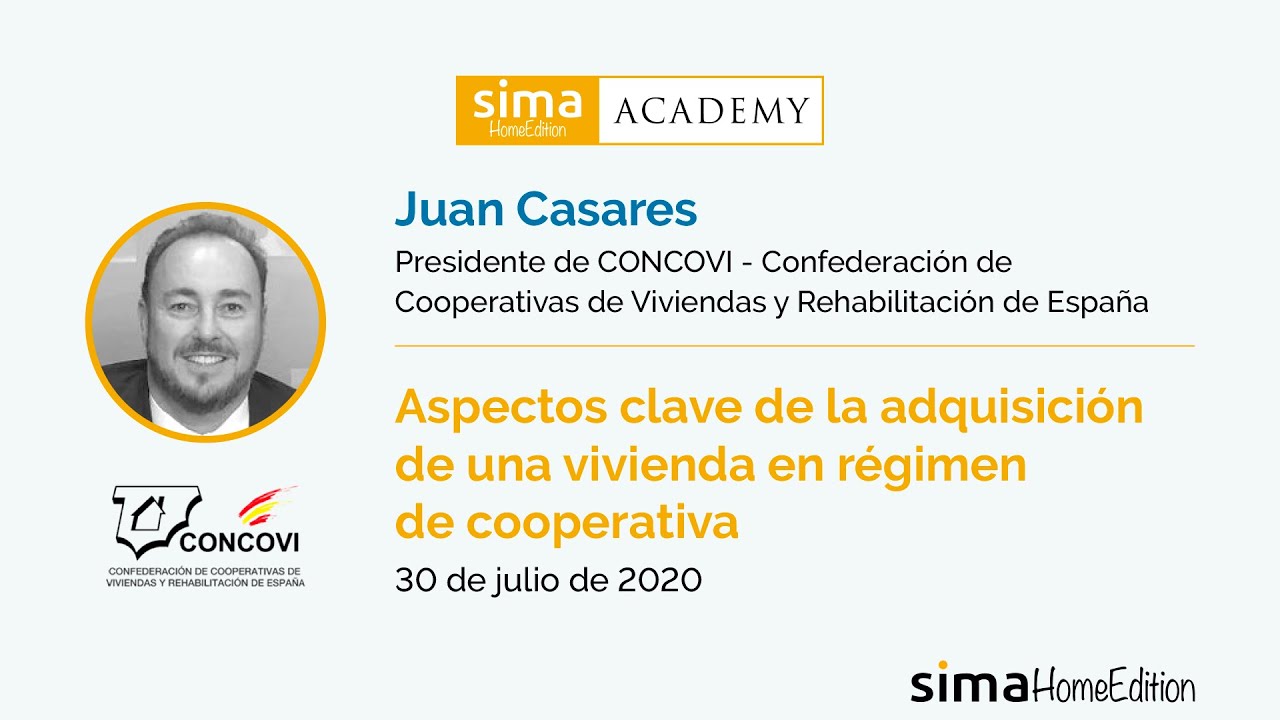 SIMA Academy HomeEdition. Aspectos clave de la adquisición de una vivienda en régimen de cooperativa