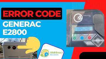Generac Generator Auxiliary Shutdown Error Code E2800 Fix, Step by Step Process Made Easy
