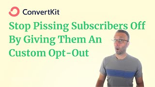 How to Add Custom OptOut Links In Your Emails  Allow Subscribers to OptOut Without Unsubscribing