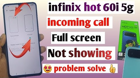 Infinix hot 60i 5g incoming call full screen problem setting // Call problem solve kaise kare 👍