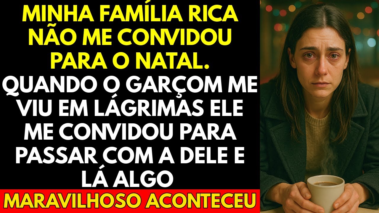 Minha Família Rica Não Me Convidou Para o Natal  Quando o Garçom Me Viu Em Lágrimas Ele Me...
