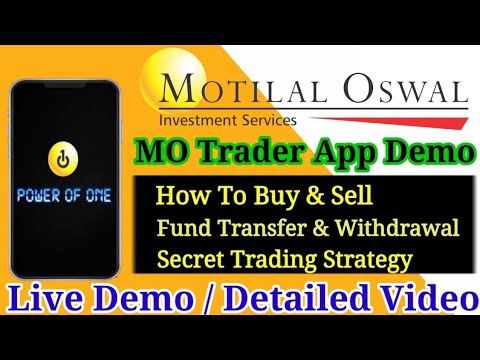 Motilal Oswal Trading Application Full Demo | MO Trader App Full Demo | Motilal Oswal Full Details |