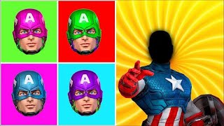 Wrong Superheroes Puzzleㅣ Captain America ㅣGuess right HEAD!ㅣDANNY WRONG GAMER! Resimi