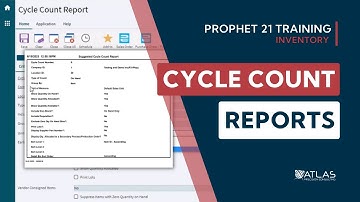 Prophet 21 Training: Inventory - Cycle Count Report