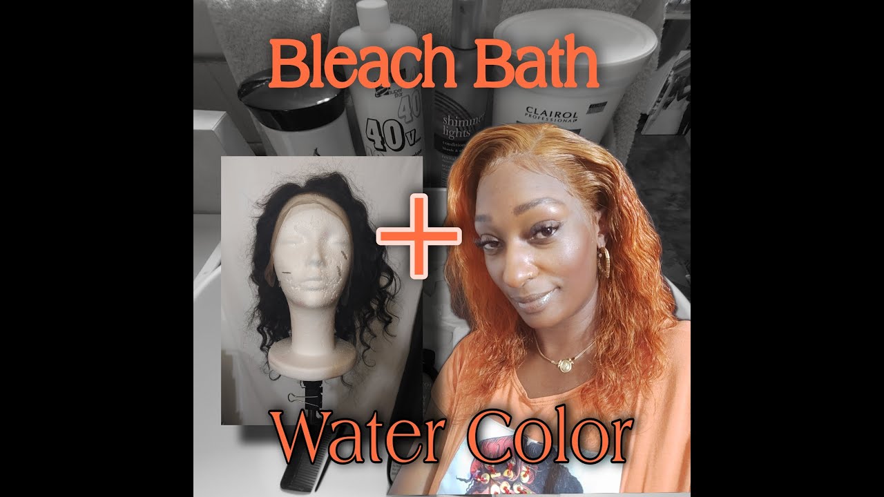 Bleach Bath + Water Color my Lace Front Wig (Water Color Series 1