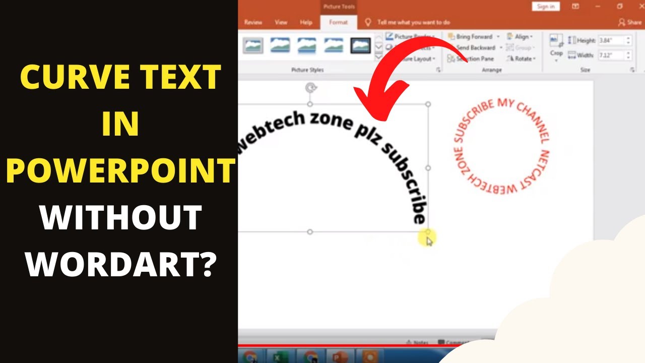 How to Curve Text in Powerpoint Without Wordart? - YouTube