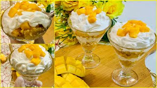 Mango Trifle Delight Recipe | Quick and Easy Mango Trifle Delight | Easy Dessert Recipes