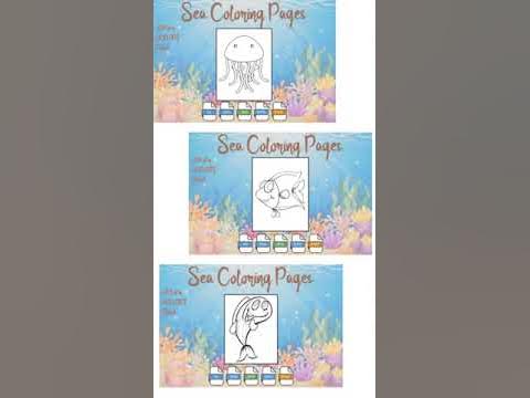 Cute Sea Coloring Pages For Kids & Your KDP Coloring Book! #shortvideo
