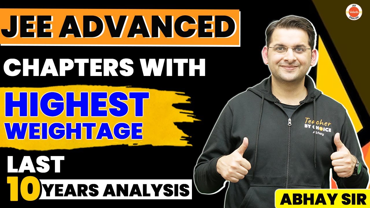 JEE Advanced 2023 Chapters With Highest Weightage JEE Maths Last JEE Advanced 2023 Chapters With Highest Weightage JEE Maths Last