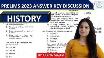 Prelims 2023 Paper Discussion | History Answer Key Discussion #upsc