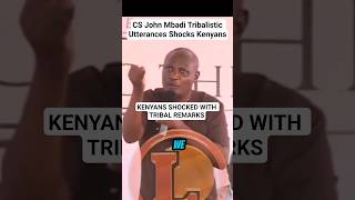 Shock As Kenyan CS John Mbadi Distances From Kikuyus inTribalistic Utterances