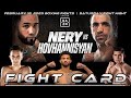 LUIS NERY VS AZAT HOVHANNISYAN FIGHT CARD
