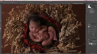 Newborn retouching - quick Christmas composite screenshot 1