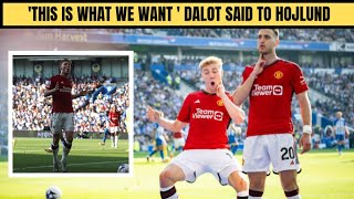 This is what we want' - what Diogo Dalot told Rasmus Hojlund after Man United goal vs Brighton