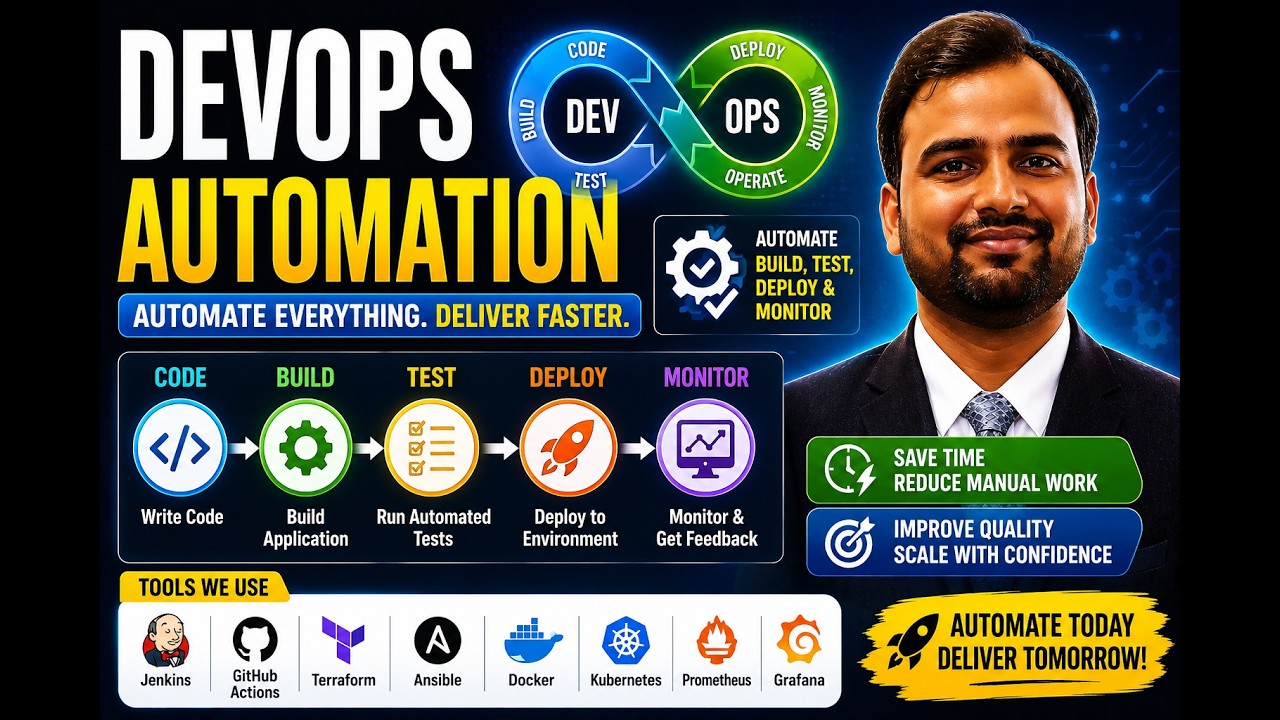 DevOps Automation Tutorial | CI/CD, Infrastructure as Code & Monitoring