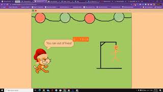 12 Games of Christmas Day 6! Christmas Hangman using Lists in Scratch!