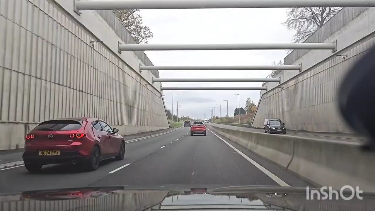 Cheadle to home in two hours, trouble free run with little traffic, sped up. 2025-11-05