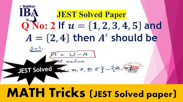 JEST Solved Sample Paper 2020-21 | JEST Test Preparation by IBA Sukkur | MATH Portion