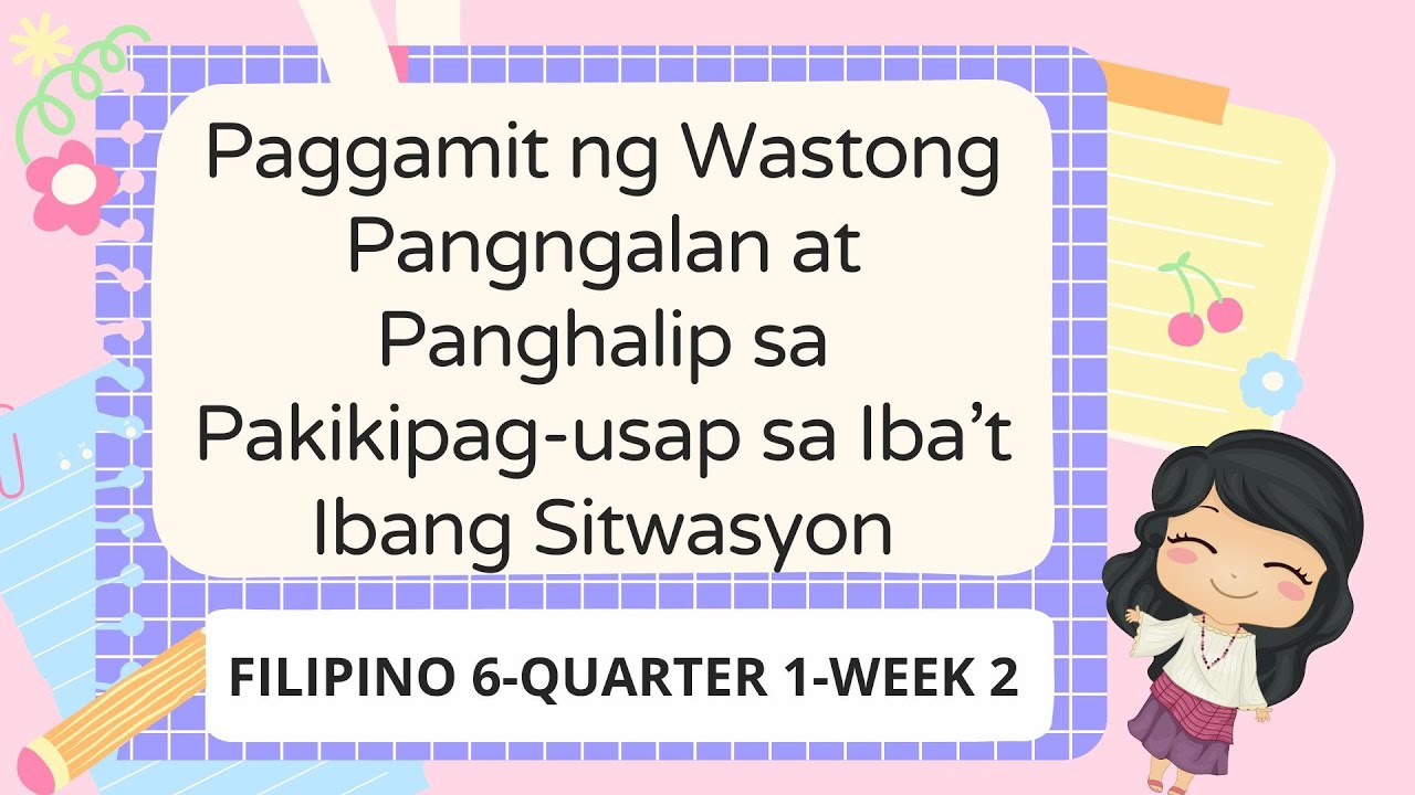 powerpoint presentation filipino 6 quarter 1