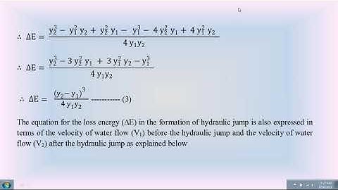 Hydraulic Engineering  | Loss of Energy in Hydraulic Jump by Prof. T.  Murali Krishna