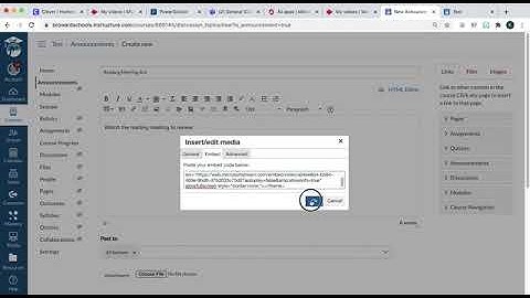 Upload Teams Meeting to Canvas Course
