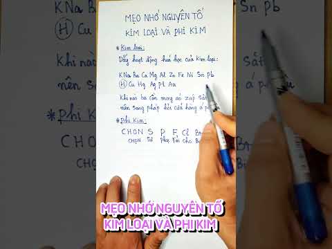 Video MẸO NHỚ NGUYÊN TỐ KIM LOẠI VÀ PHI KIM #shorts - youtube