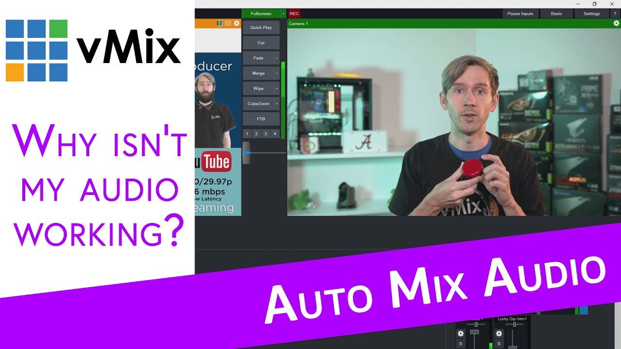 Setting an audio or video delay on your vMix Inputs. Sync up your live  production! 