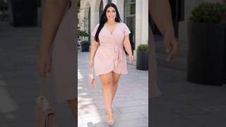 Pink Summer Dress Style for Curvy Ladies #plussize #summerdress