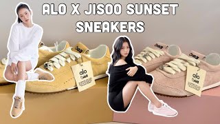 Information Alo x Jisoo Sneaker🤎💖 Alo Sunset Sneaker | Alo Yoga Haul Guide