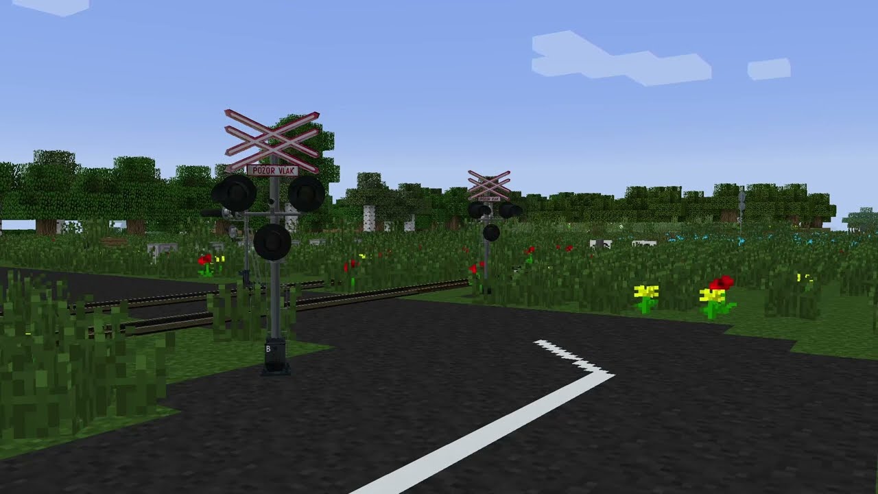 Přejezdy v Minecraftu / Traincraftu #1