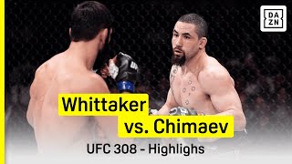 Thumbnail for Robert Whittaker vs. Khamzat Chimaev | UFC 308 | DAZN Highlights