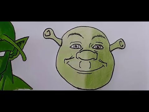 COMO DESENHAR O SHREK POR UMA LINHA! TUTORIAL RÁPIDO! DESENHO DE